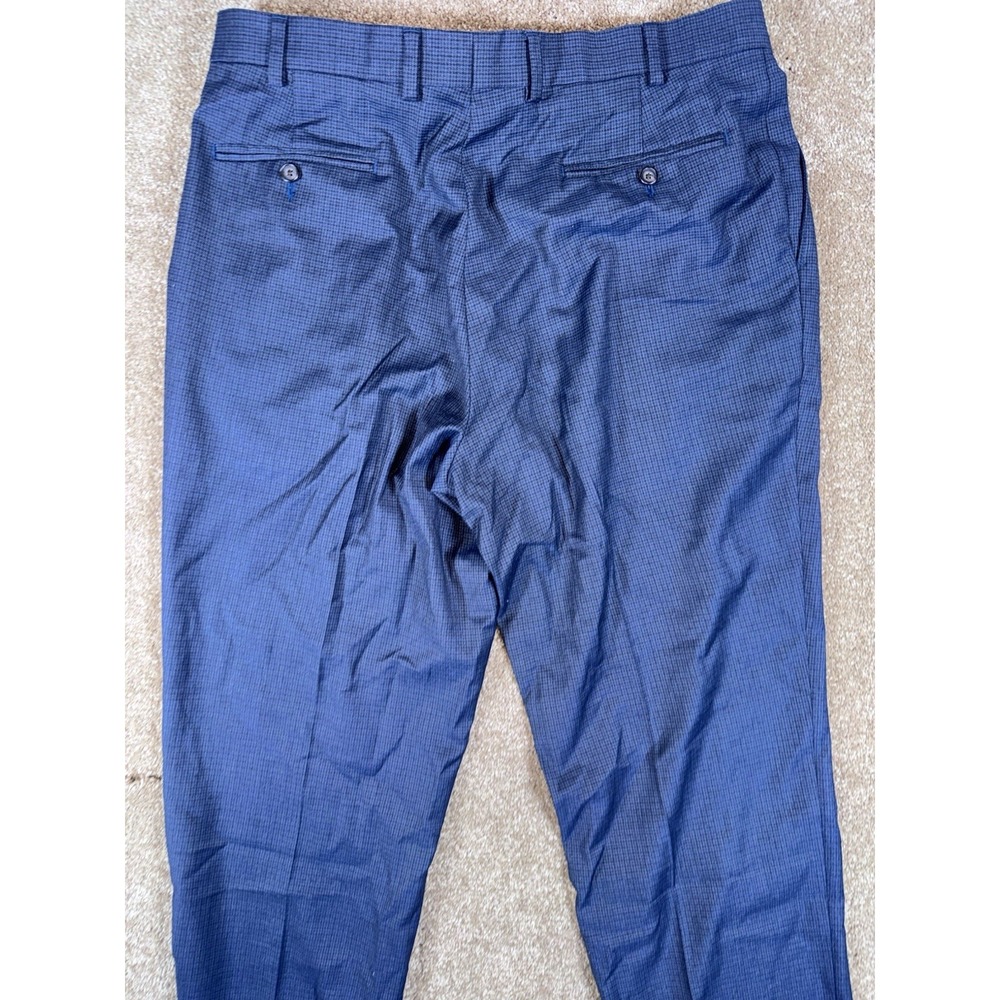 Ralph Lauren Dress Pants Men's 36 x 32 Blue Check‎ Pleated Cuffed Slacks - Picture 10 of 10